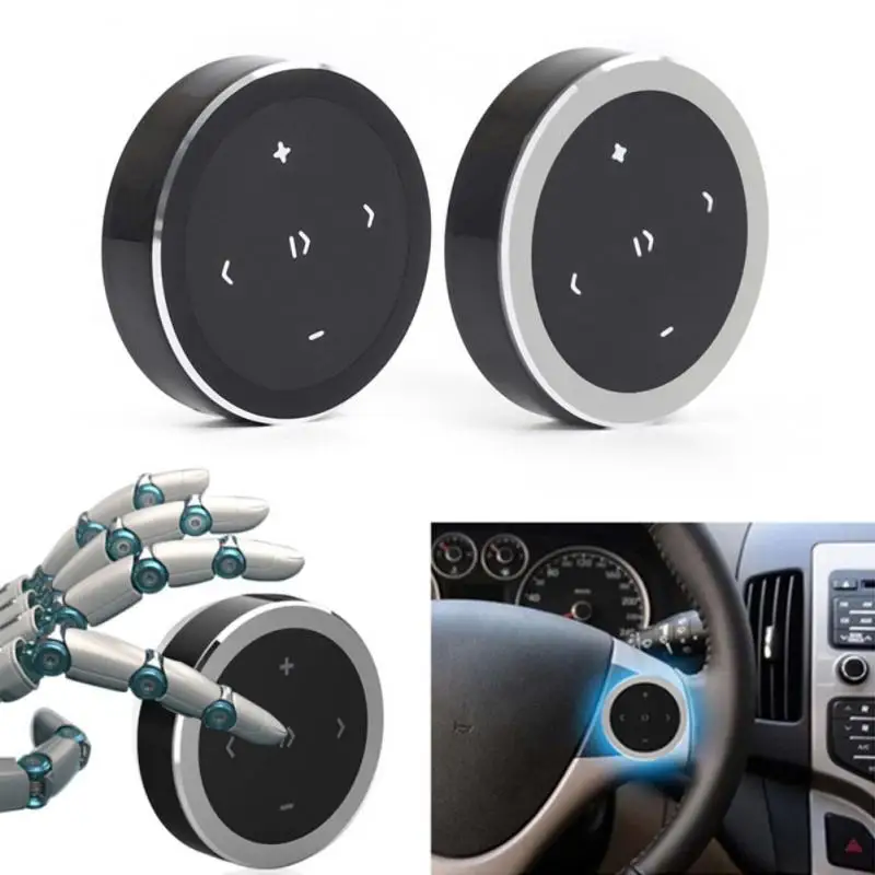 

Wireless Bluetooth-compatible Media Steering Wheel Remote Control mp3 Music Play for Android IOS Smartphone Control Car Kit