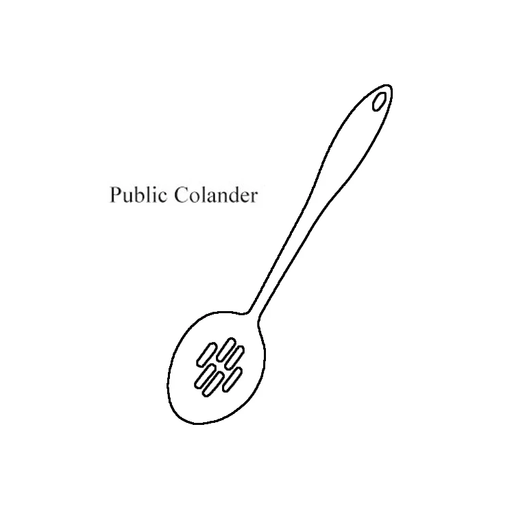 Public Colander 1 шт. точечная титановая золотая нержавеющая сталь кухонная посуда кухонная ложка-лопатка кухонная посуда кухонные инструменты лопатка и ковш кухонные принадлежности - Цвет: Public Colander