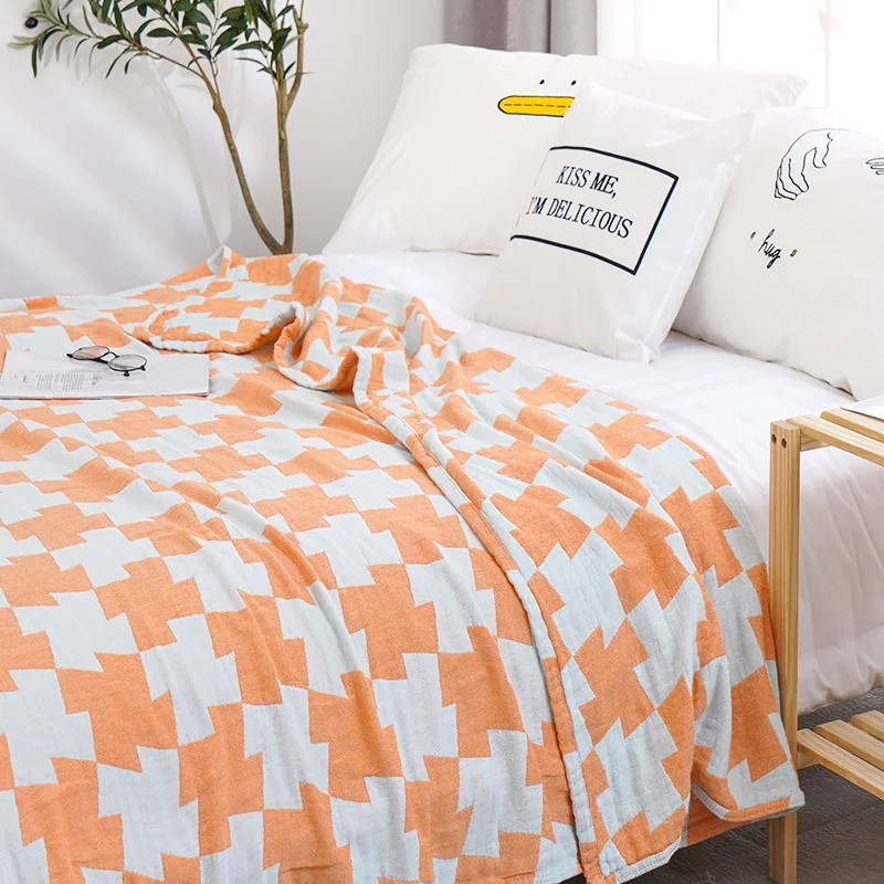 Aggcual в виде геометрических фигур 100% хлопок плед японская летняя