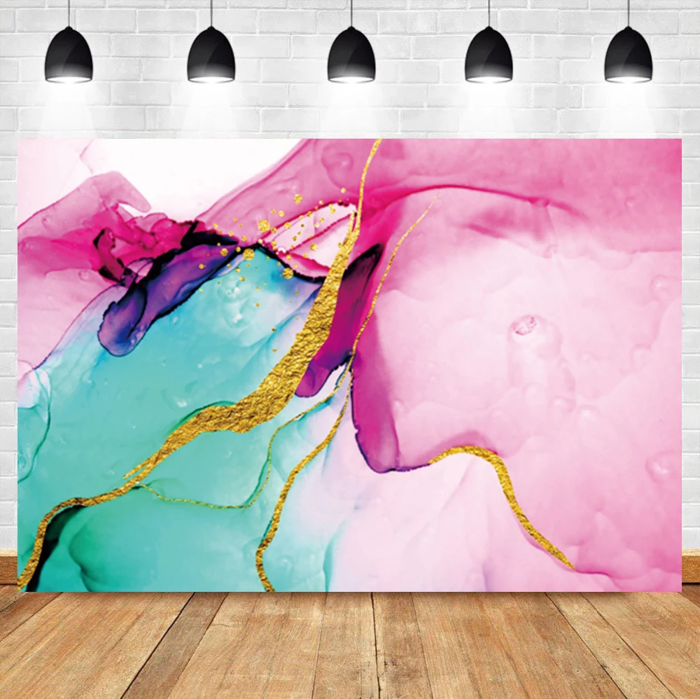

Laeacco Colorful Marbling Texture Photo Abstract Background Birthday Wedding Party Decor Photographic Photo Backdrop
