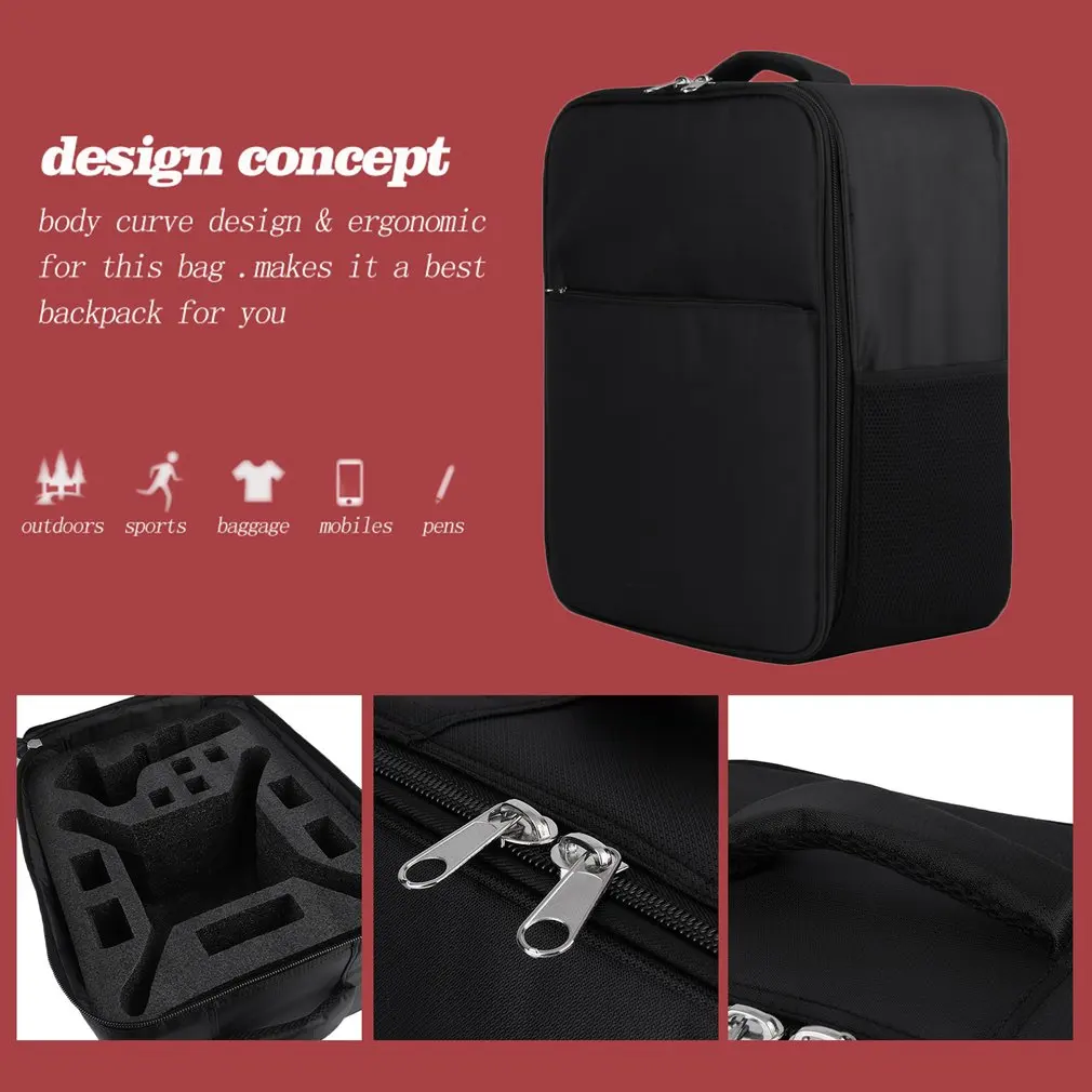 

Профессиональный Рюкзак мешка для сбора пыли большой Ёмкость переносной чехол для DJI Phantom 1 2 FC40 видение H3-3D для Gopro X350 черный