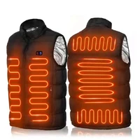wjjdfc heated vest mens thermal washable usb charging electric self heating vests coat outdoor camping hiking warm hunting jack