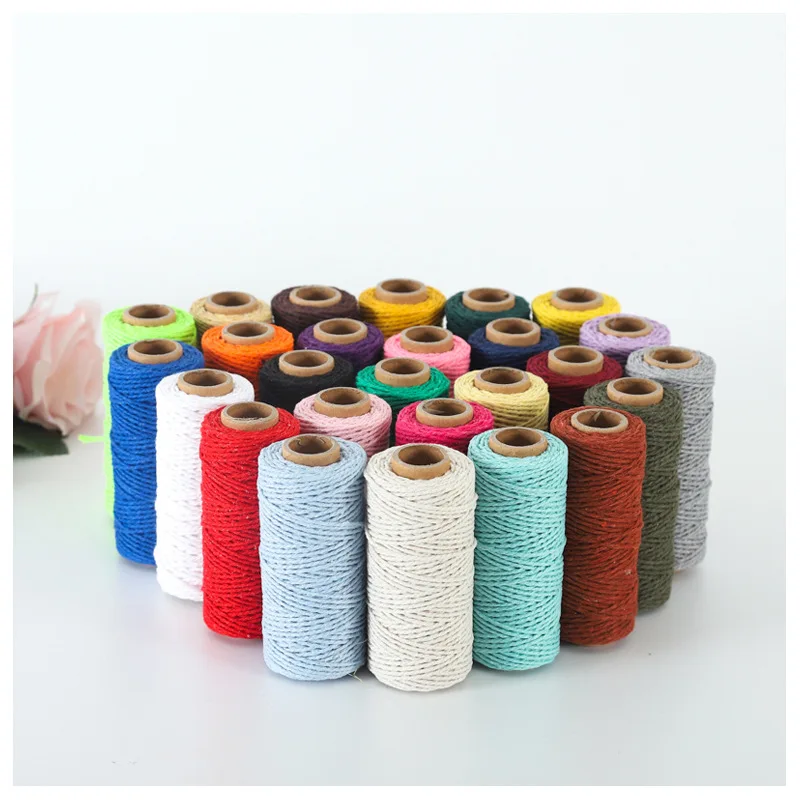 Ручной работы DIY из чистого хлопка витой шнур веревка ремесла многоцветный
