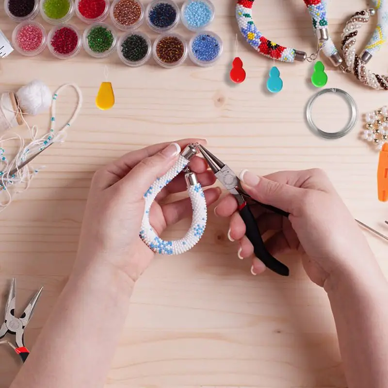 

32Pcs Jewelry Making Supplies Repair Kit With Jewelry Pliers And Beading Wire