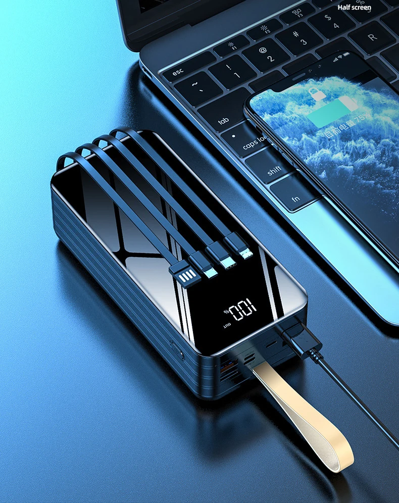 power bank 80000mah portable charging poverbank mobile phone external battery charger powerbank 80000 mah for xiaomi iphone 12 x free global shipping