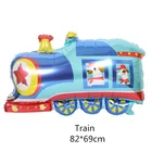 Пожарная машина самолёт скорая помощь школьный автобус мультяшный стиль автомобиль воздушный шар из оловянной фольги Глобальный подарок детям мяч на день рождения