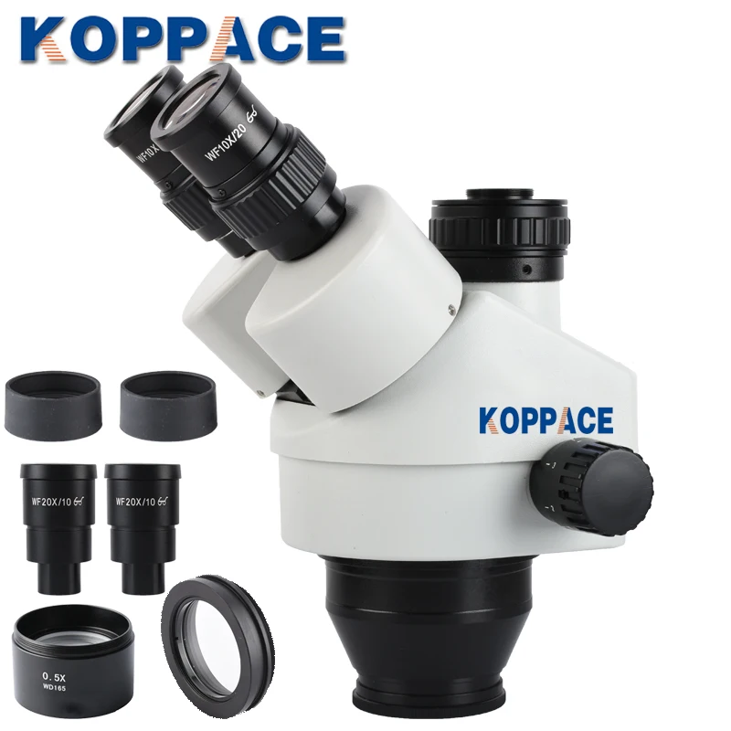 KOPPACE 3.5X 90X тринокуляр стерео микроскоп WF10X/20 окуляры мобильный телефон ремонт