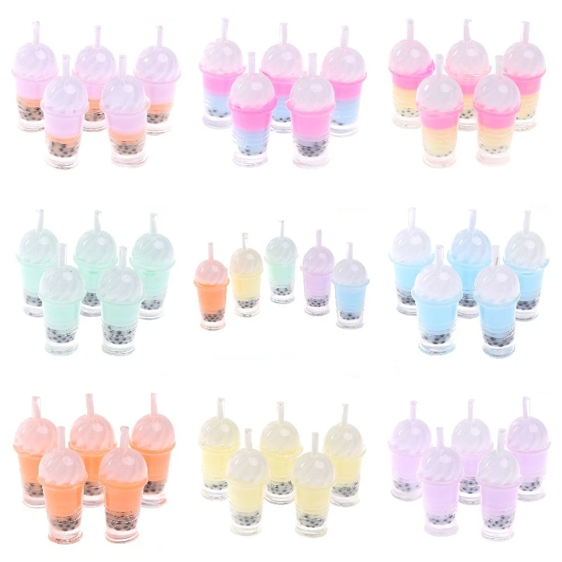 

4/5pcs 1:12 Resin Dollhouse Mini Milk Cup Ice Cream Miniature Dollhouse Accessories Cups Toy Decoration Toy Accessories
