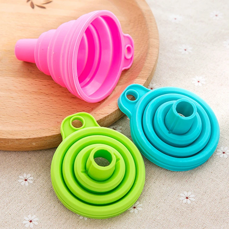 1 шт. Мини Складная воронка силиконовая складная переносная воронки Висячие