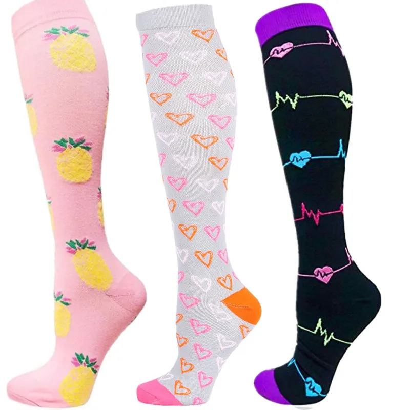 

Унисекс Чулки Компрессионные гольфы носки для занятий Кроссфитом Фитнес носки покрытая цельной полиуретановой кожей боли чулки для пожилы...