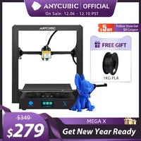 anycubic mega x fdm 3d printer kit with resume print and free 1kg pla filament diy 3d printers print size 300300305mm