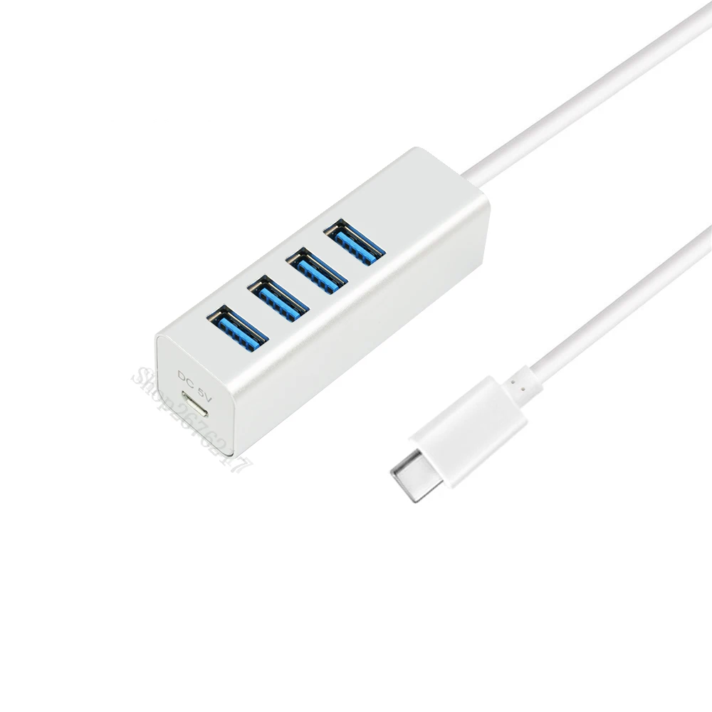

USB-концентратор 0,3 м/1 м с 4 портами USB 3,0, алюминиевый портативный OTG-концентратор, USB-разветвитель для Macbook, ноутбука, ПК, планшета