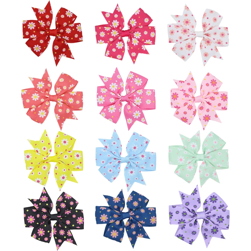 

2 шт./лот маленькая Маргаритка Резиновая лента ласточкин хвост заколки для волос Подсолнух Бант Бутик Аксессуары для волос для девочек модн...