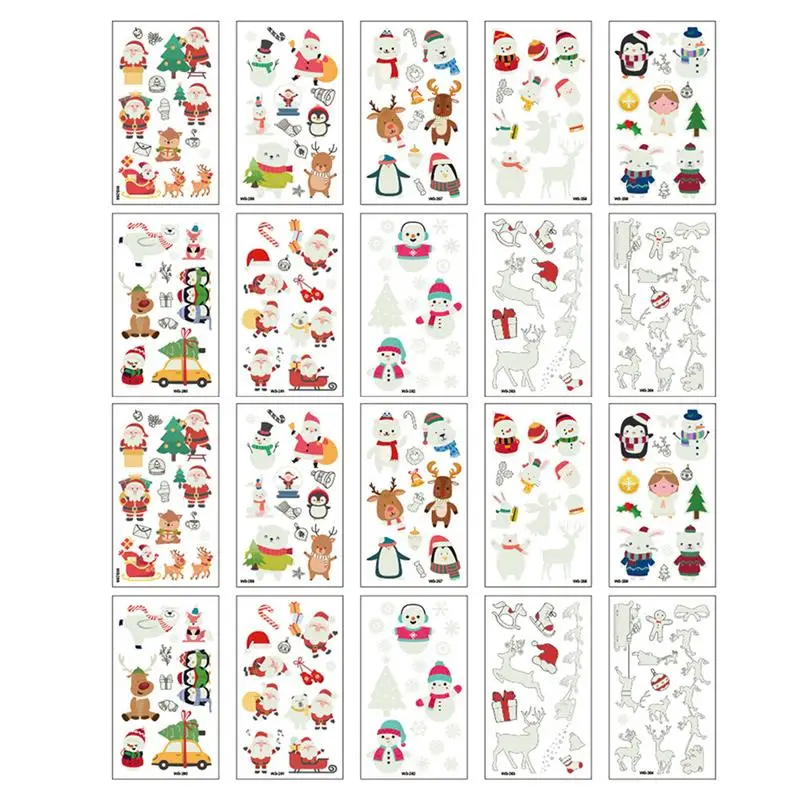 20 листов светящиеся наклейки на тело и лицо|Временные тату| |