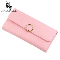 jifanpaul 2020 new ladies wallet female long clutch bag korean version large capacity two fold wallet wallet