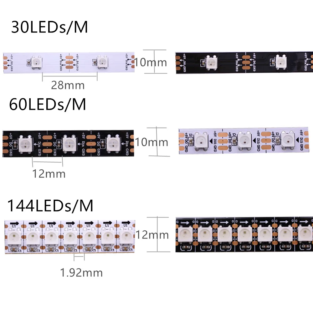 Светодиодная ленсветильник WS2813 ws2812 WS2812B RGB SK6812RGBW 5 в постоянного тока