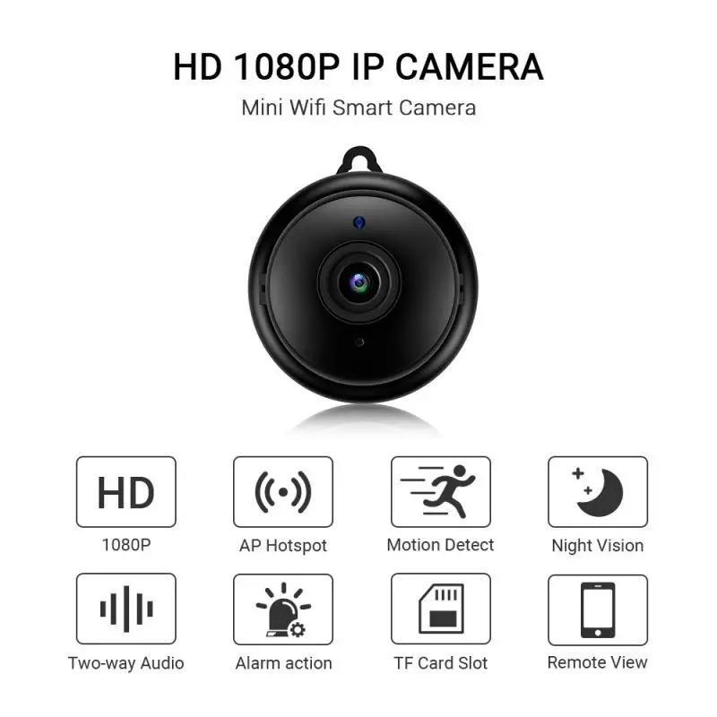 

V380 Mini Wifi IP Camera HD 1080P Wireless Indoor Camera Nightvision Two Way Audio Motion Detection Security Surveillance Camera