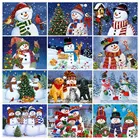 Алмазная живопись 5D сделай сам, Рождество, снеговик, полная Алмазная мозаика, Набор для вышивки крестиком, домашний декор, рукоделие, алмазная вышивка