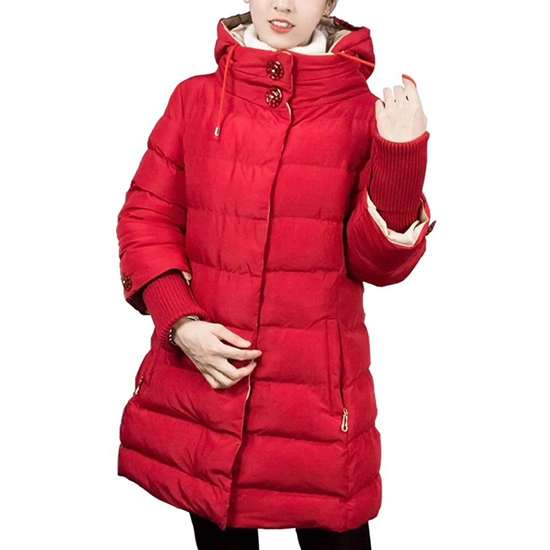 2022 Winter High Collar Hooded Cotton Jacket Long Down Jacket Women Plus Size 4XL Fashion Clothes