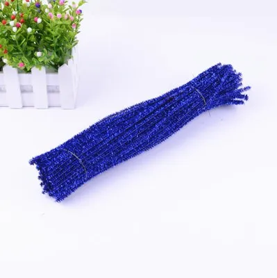 Glitter blue 30*0,6 см блестящий топ, корень волос, кривая палочка для детей, для детского сада, ручной работы, материал для рукоделия, Рождественские елки, вечерние украшения, 100 шт - Цвет: Glitter blue