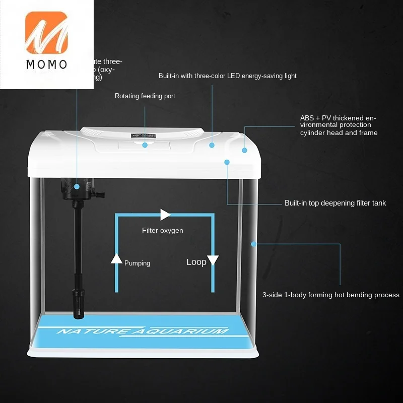 Стеклянный аквариум аквариумные принадлежности настольный мини-аквариум для