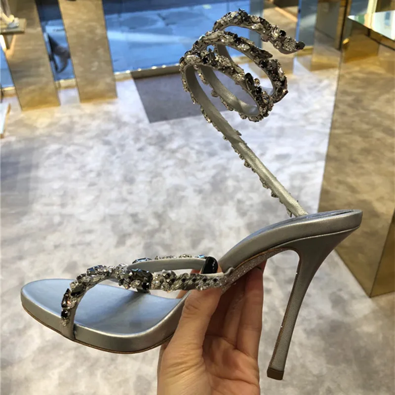 Шикарные женские босоножки на высоком каблуке коллекция 2020 года обувь с ремешком