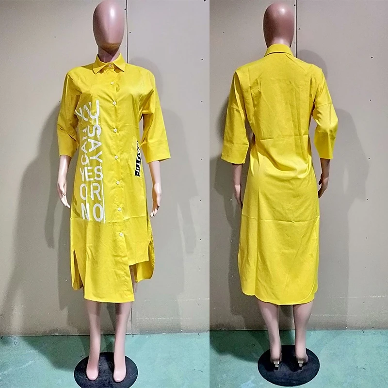 Женское длинное платье рубашка на пуговицах повседневное свободное белое