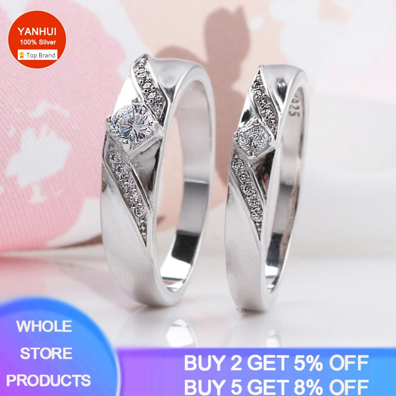 

Gorgeous AAA Cubic Zirconia Promise Ring for Women Men Noble Wedding Tibetan Silver Jewelry Ring for Girl Fine Gift Ring