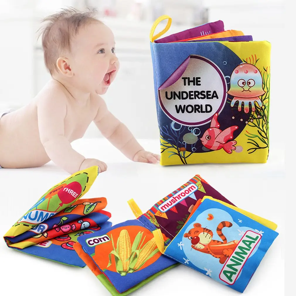 Детская тканевая книга игрушка для раннего развития английская Пальмовая с