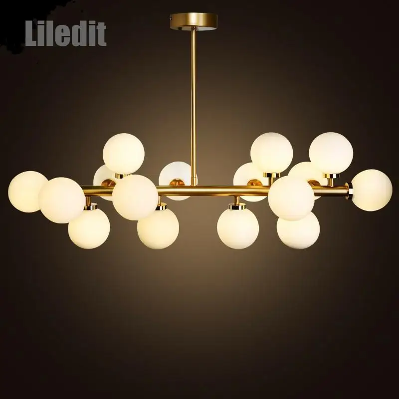Современные подвесные светильники со стеклянными шариками кухонная столовая