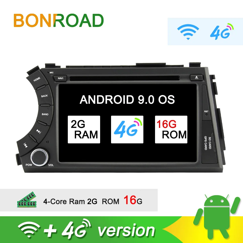2G-16G -4G version Bonroad " Android 9,0 автомобильный dvd-плеер для SsangYong Actyon Kyron 2005-2010 автомобильный Радио gps навигация Видео Аудио Ram 2G Rom 16G - Цвет: 2G-16G -4G version