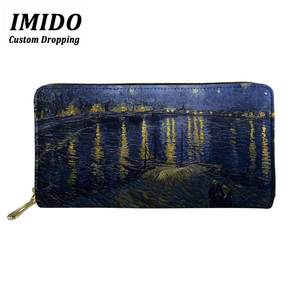 По индивидуальному заказу Винсента Ван Гог Звездная ночь печати кошельки Для