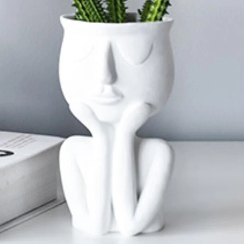 2 шт. цветочный горшок с изображением персонажей из смолы для суккулентных