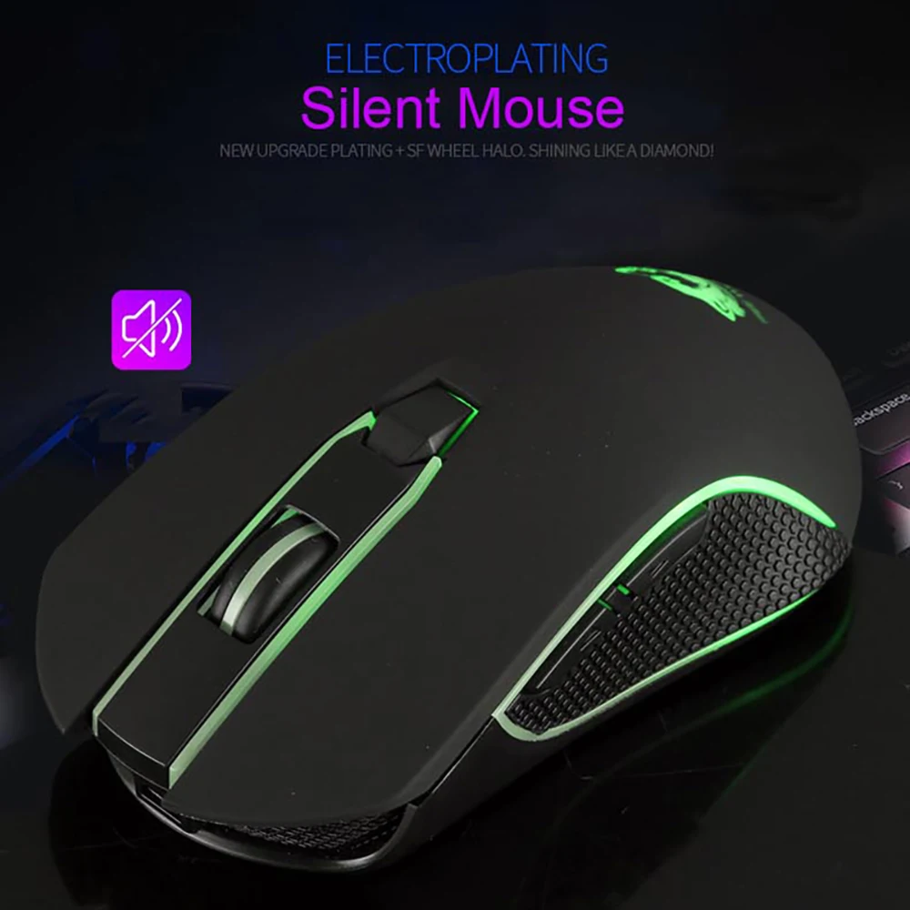 Беспроводная мышь VicTsing XW354, светодиодный, с подсветкой, RGB, USB, оптическая, эргономичная, бесшумная, перезаряжаемая, для компьютера, ноутбука, геймера