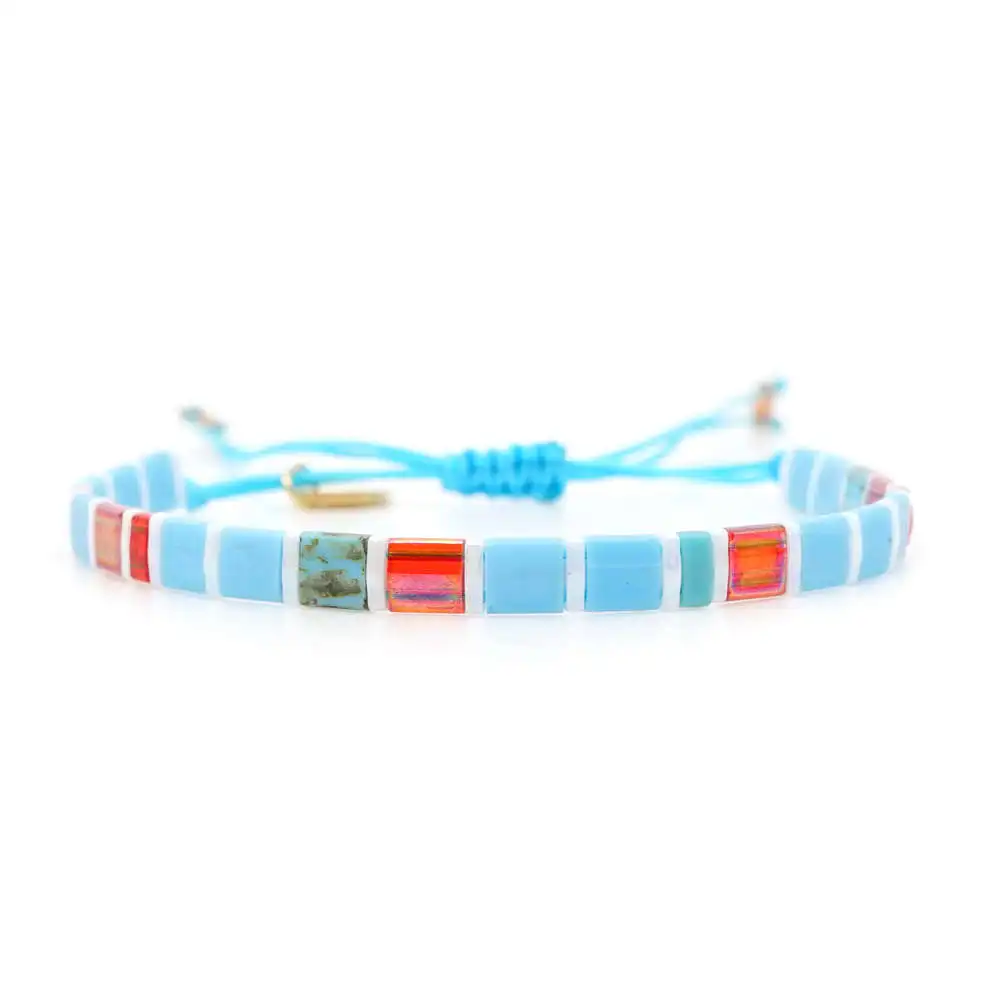 TL-B190265A Go2boho Miyuki Tila браслет с бусинами, браслеты для женщин, Летний пляж, Boho Pulseras Mujer, ювелирные изделия, красочные, Insta Janpan Miyuki joyeria - Окраска металла: TL-B190265A