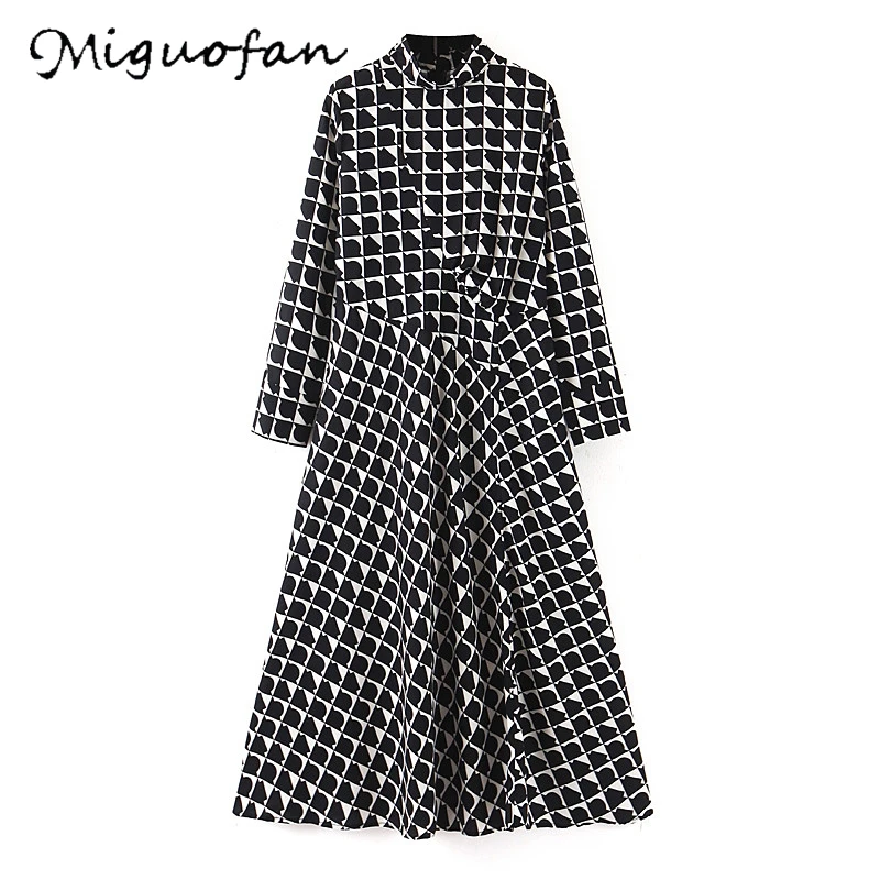 Сексуальное женское платье Za летнее офисное Элегантное черно белое подиумное