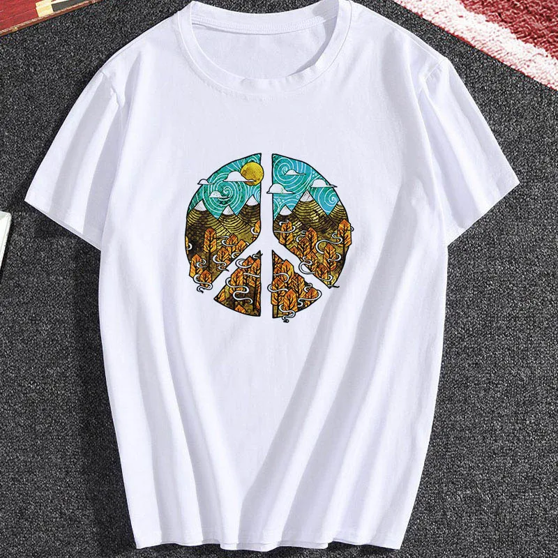 

Summer Casual Streetwear Short Sleeve T Shirt Female Wolf Beach Print T-shirt Women Fun Graphic Tops Vogue 90s Aesthetic Clothes