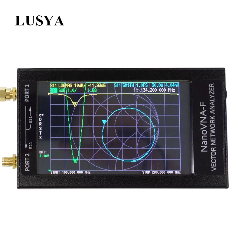 NanoVNA-F обновленная версия 4,3 дюймов ips TFT lcd HF VHF UV векторный сетевой анализатор 50 k-1 ГГц 5000ма батарея
