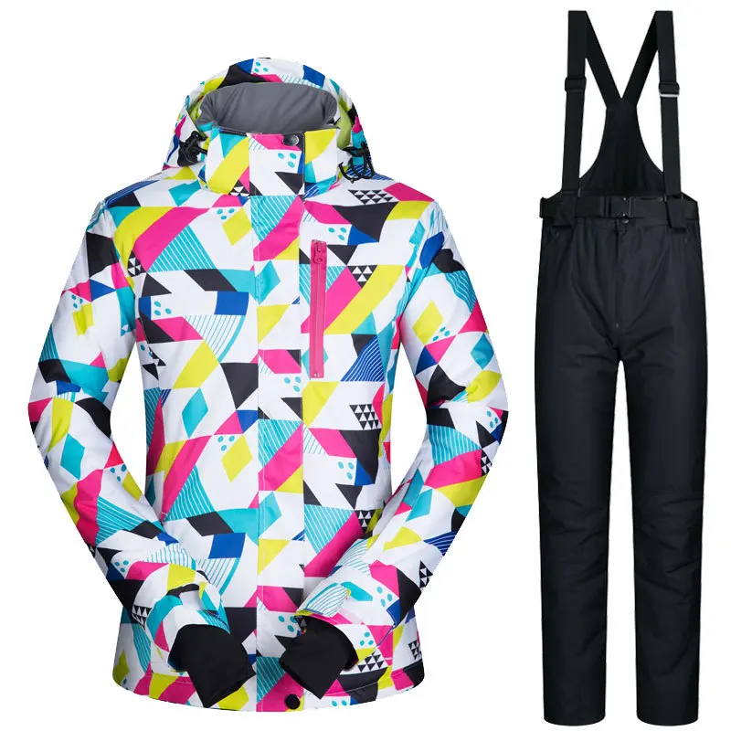 Куртка для сноуборда + брюки лыжный костюм женская зимняя водонепроницаемая