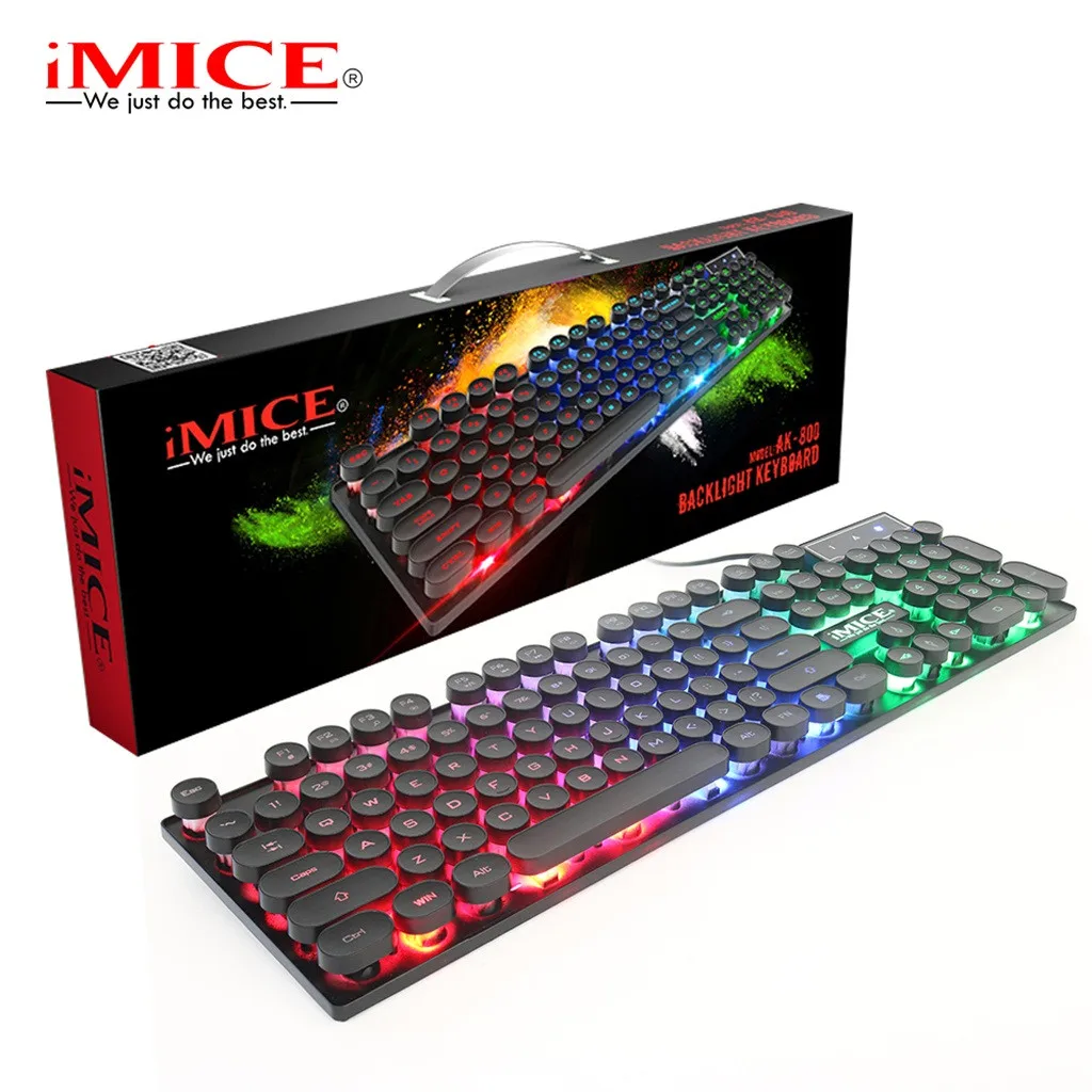 Игровая Проводная клавиатура iMice с подсветкой геймерская RGB для ПК ноутбука