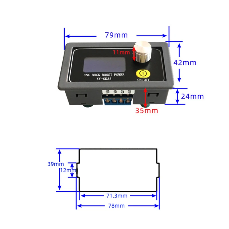Постоянного тока повышающий/понижающий преобразователь Мощность модуль 5В 9В 12В