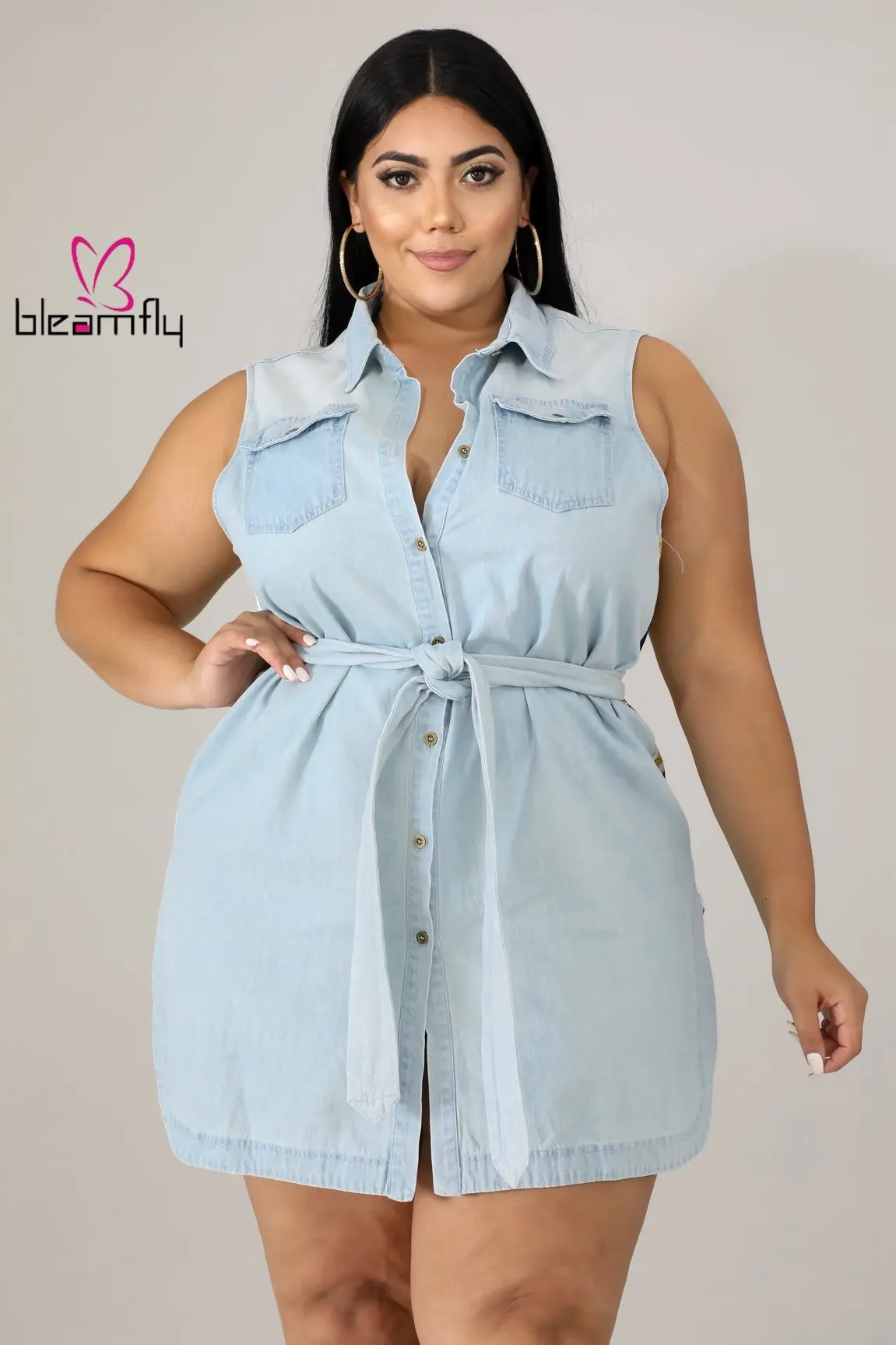 2019 женское осеннее винтажное комбинированное джинсовое мини-платье без рукавов