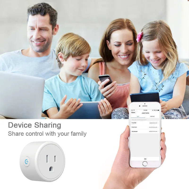 

United States Smart Plug WiFi Socket US Wireless Tuya Remote 10A Category B Works With Alexa Google Home ECHO IFTTT