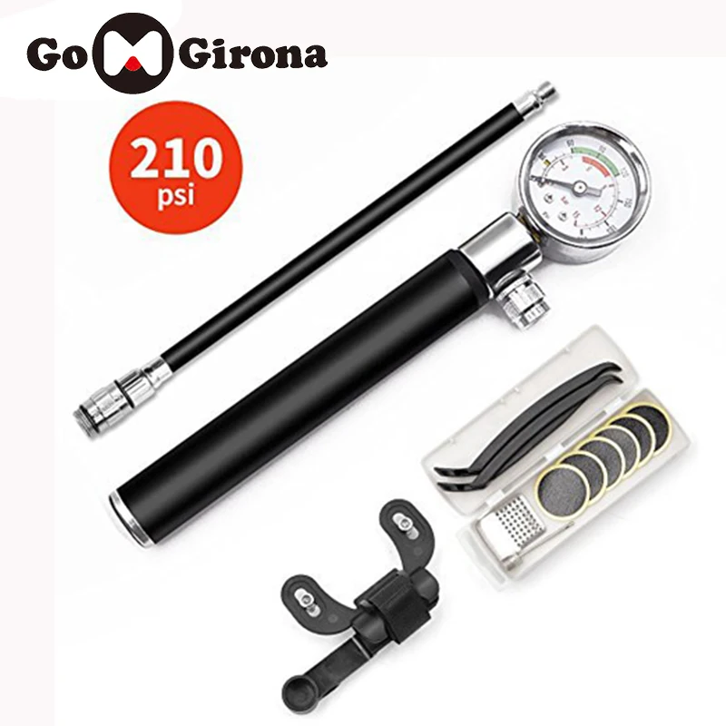 GOMGIRONA 2020 портативный мини насос для велосипеда 210PSI высокого давления Bisiklet Aksesuar