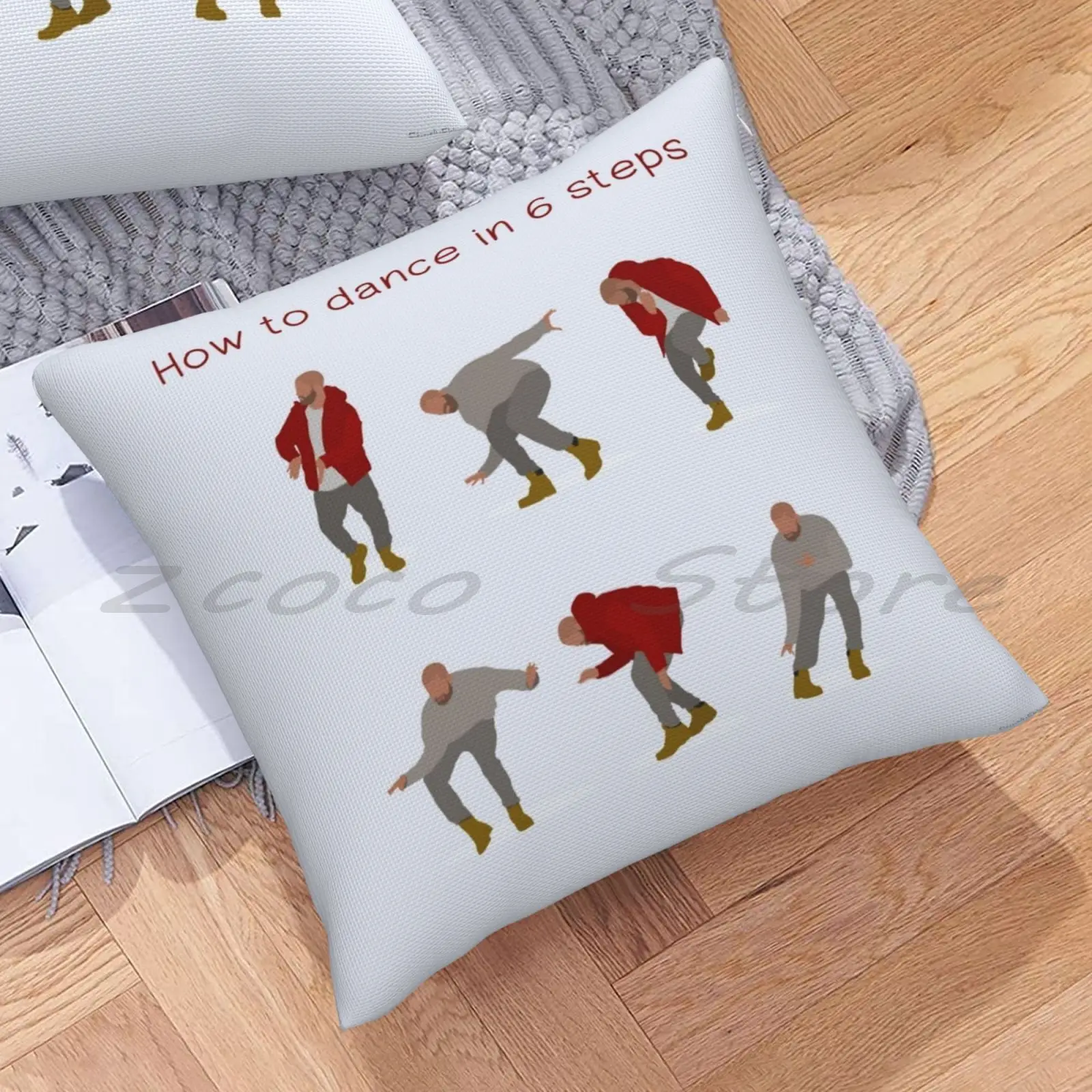 Наволочка с надписью как танцевать 6 этапов | Дом и сад