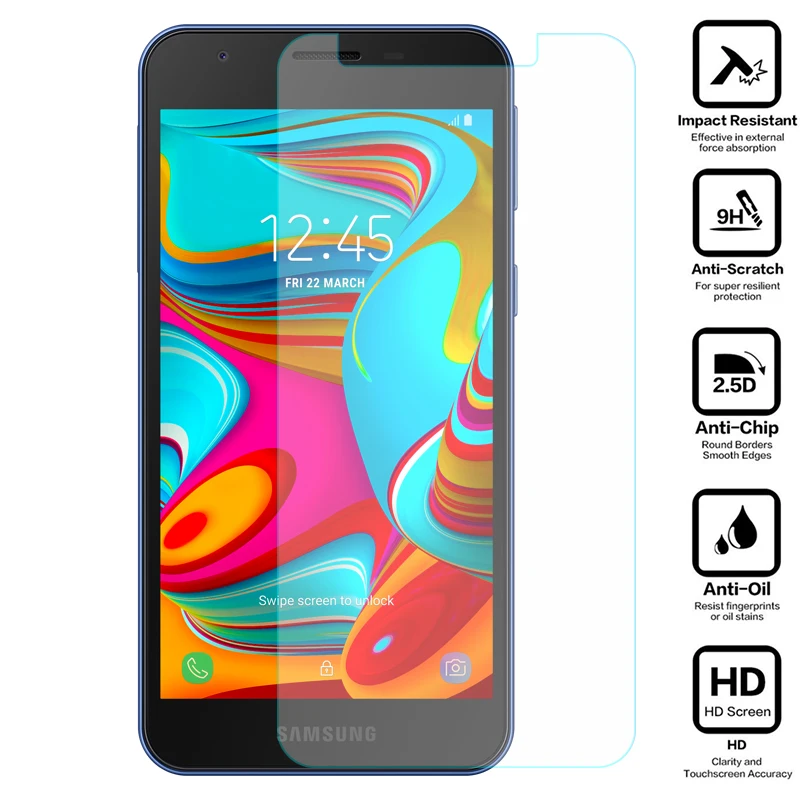 Закаленное стекло для samsung Galaxy A2 Core A260 A260f 5,0 дюймов J2 Pro Prime стекло полное покрытие Защитная пленка для экрана