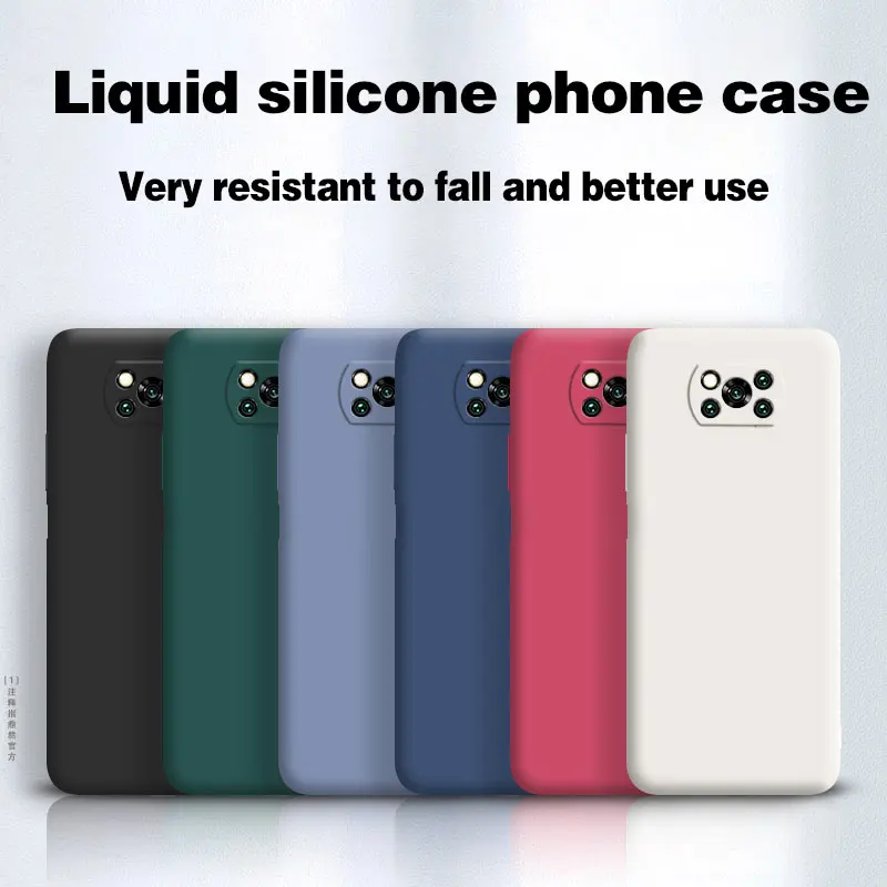

Xiaomi POCO X3 NFC Liquid Silicone case xiaomi X10 redmi note8 9Pro new protect Lens frosted soft ultra-thin luxury phone case