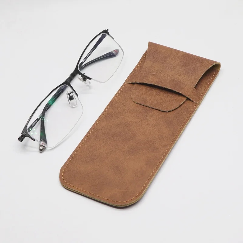 Овчина очки с узором кожаный чехол оптическая оправа скрыть вещество на ощупь