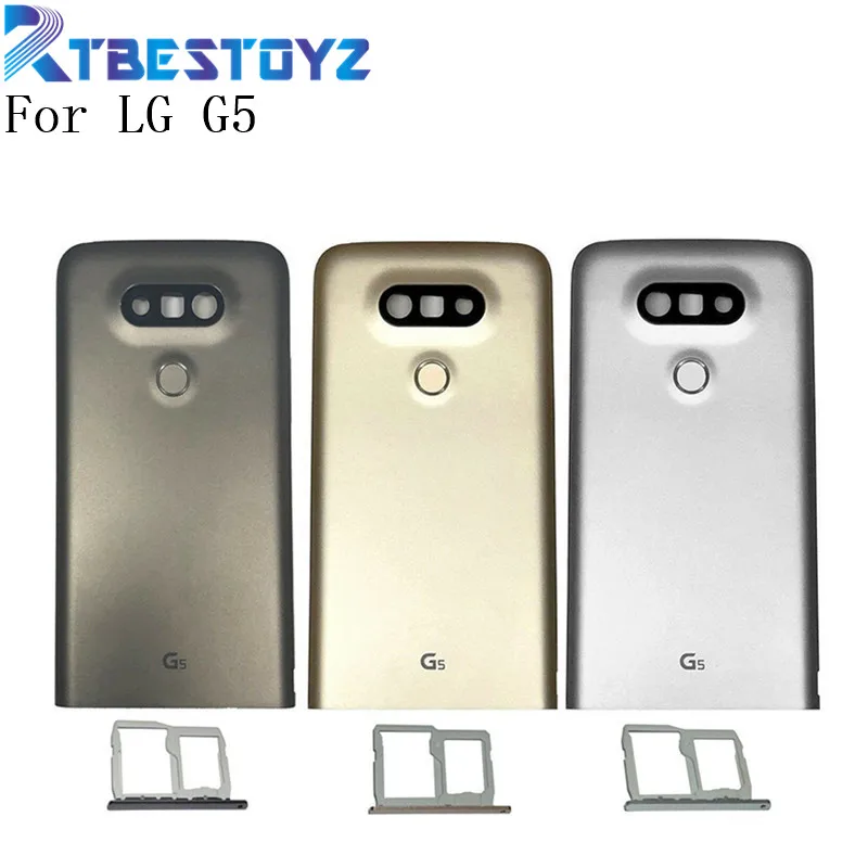 Батарея крышка с Камера объектив для LG G5 H850 H840 металлическая задняя Корпус Дверь