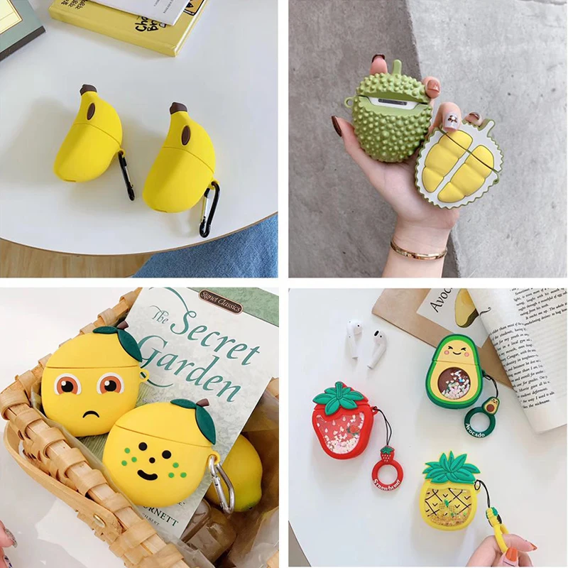 3D милый fat banana expression pack lemon Bluetooth беспроводная гарнитура Набор силиконовый чехол